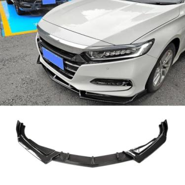 Imagem de Lábio do para-choque dianteiro do carro compatível com Accord 2018-2021 Divisor dianteiro Difusor Spoiler Body Kit Modificação Parte (Preto Vermelho)