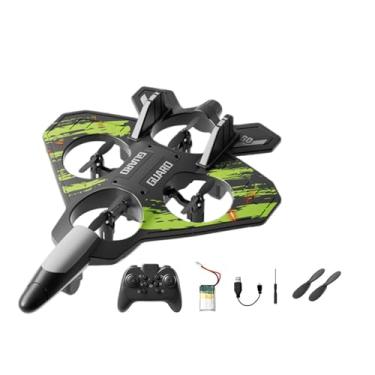 Imagem de YIJU Avião de controle remoto modelo caça anticolisão 6 canais recarregável para maiores de 14 anos avião RC planador RC fácil de pilotar, Verde