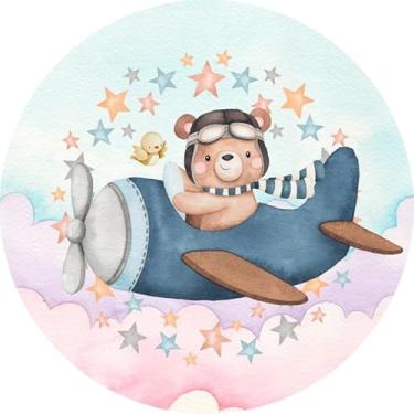 Imagem de Painel Festa Redondo C/Elastico 1,50m Ursinho Aviador (USA019)