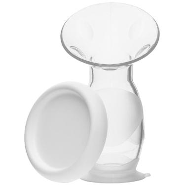 Imagem de Coletor de Leite Materno Buba Em Silicone Com Ventosa Branco