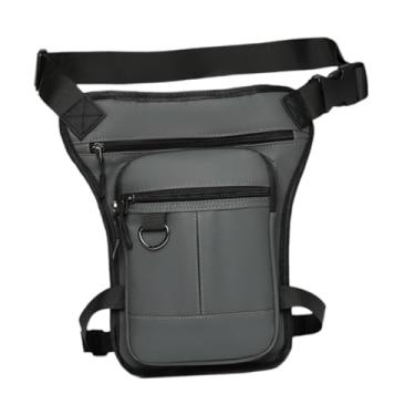 Imagem de menolana Bolsa Esportiva para Perna Rebatível, Suporte Compacto para Celular E Motocicleta, Bolsa de Cintura Estilosa para Ciclismo, Bolsa para Caminhadas, Cic, Cinza