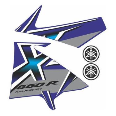 Imagem de Kit Adesivos Xt 660r 2007 Azul Resinado 10322 - SPTS