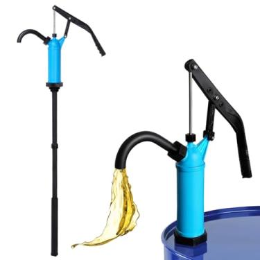 Imagem de HY-SPEED Bomba de tambor de 55 galões, bomba de barril de ação de alavanca para tambores de 5 a 55 galões, perfeita para transferência de óleo de motor, diesel, lubrificantes, querosene e combustível