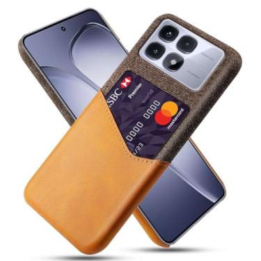 Imagem de Capa para Xiaomi Redmi K70 ULTRA,Tela e tampa de couro PU,Antideslizante,360°cobertura completa à prova de choque com 1 slot de cartão atrás,Prevenção de queda-Brown