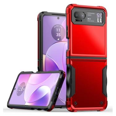Imagem de Asuwish Capa de telefone para Motorola Razr 2023/Moto Razr 40 com capa de celular híbrida fina robusta à prova de choque rígida protetora resistente acessórios móveis TPU à prova de poeira armadura