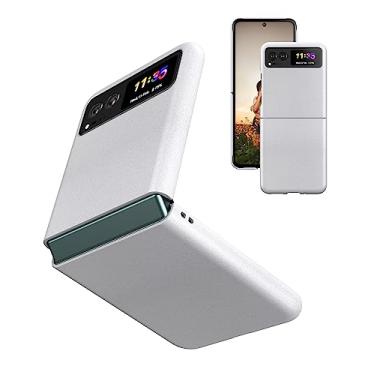 Imagem de Eastcoo Capa Slim Fit Moto Razr 40 2023, [Parte traseira de policarbonato rígido] [Sensação fosca] [Suporte de carregamento sem fio] Capa leve à prova de choque para Motorola Razr 40 2023 5G, prata