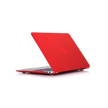 Imagem de RUBAN Compatível Com Macbook Air 11" Modelos A1370 A1465, Capa Rígida De Plástico Macio Ao Toque Para Mac 11.6 (Vermelho)