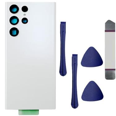 Imagem de Substituição de vidro traseiro Galaxy S22 Ultra 5G para Samsung Galaxy S22 Ultra com lente de vidro da câmera e peças de fita para Samsung Galaxy S22 Ultra 5G 6,8 polegadas 2022 polegadas SM-S908 +