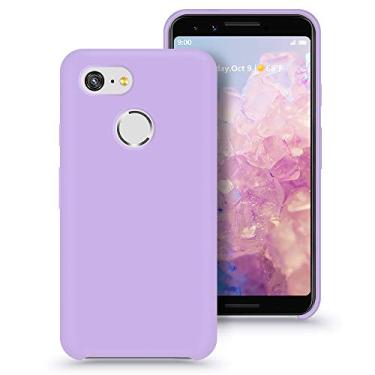 Imagem de Capa para Google Pixel 3 da Habku, capa fina para Google Pixel 3, capa de borracha de gel de silicone, forro de tecido de microfibra macio, compatível com Google Pixel 3, 5.5 inch, Clove Purple