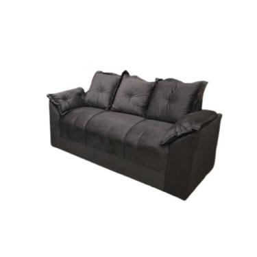 Imagem de Sofá 3 Lugares Paris Suede Marrom - AL Móveis