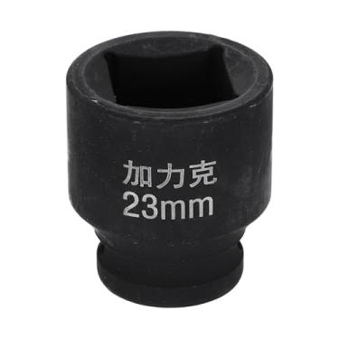 Imagem de HARFINGTON Soquete quadrado de 4 pontos 1/5.1 cm Drive 23 mm soquete de impacto quadrado métrico CR-V luva de roda padrão ferramenta pneumática para reparo de automóveis, manutenção mecânica, uso
