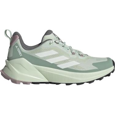 Imagem de adidas Tênis feminino para caminhada Terrex Trailmaker 2.0, Verde linho/branco fora/verde prateado, 40