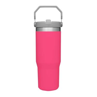 Imagem de Garrafa T�rmica 900ml com Tampa Flip, Rosa Pink, com Canudo e Al�a Superior, para Academia, Escrit�rio e Viagens