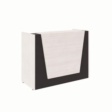 Imagem de Balcão de Atendimento Recepção Carvalho Berlin e Preto 140 cm