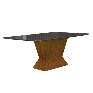 Imagem de Mesa De Jantar Larissa 180x90 Freijó Chumbo - Leifer Móveis - LEIFER M