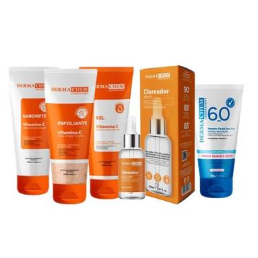 Imagem de Kit Skincare Vitamina C Anti Idade Dermachem , Sérum Clareador , Prote