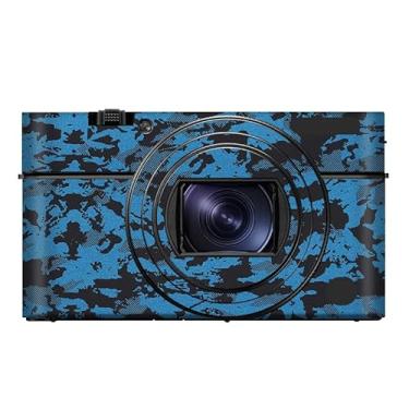 Imagem de Adesivo para o corpo da câmera película protetora acessórios para Sony RX100 V RX100 IV Vinyl Wrap Decalques RX100M4 RX100M5 RX100M5A (azul cavaleiro)