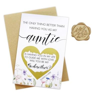 Imagem de Presente de pedido de madrinha – Will You Be My Godmother Card and Keepsake, God Parents Presents Proposal Ideas for Batismo, Batizado ou Chá de Bebê – Convite de Padrinho de Bebê ou Criança