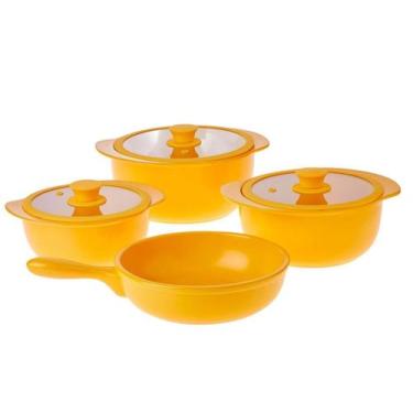 Imagem de Conjunto de Panelas de Cerâmica Cookware Amarela Solares - Oxford