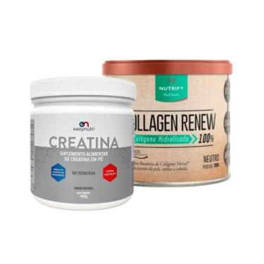 Imagem de Kit Collagen renew nutrify 300g e Creatina easy nutri 300g, Neutro
