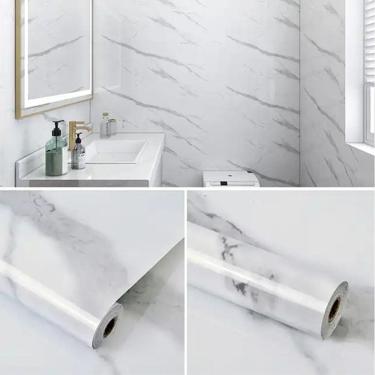 Imagem de Kit 3 Papel Adesivo Envelopamento Móveis Marmore 5mX40cm Top