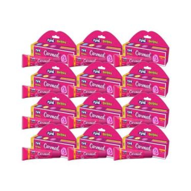 Imagem de Kit 12x Hidratante Labial Carmed Fini Beijos Cor Rosa 10g - CIMED