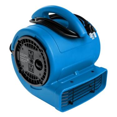 Imagem de MOUNTO 1/5hp Air Mover 800cfm Ventilador Ventilador de Secagem de Tapete - Motor de Ar Compacto de 3 Velocidades com Saída Dupla, Cabo de Alimentação de 3 m para Secagem, Refrigeração, Circulação de
