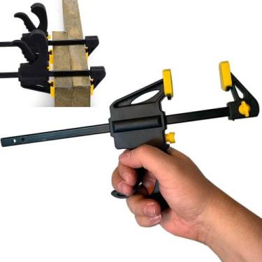 Imagem de Grampo de Aperto Rápido 10 Polegadas Corpo em ferro, hastes em nylon e