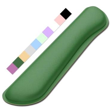 Imagem de Dapesuom Apoio De Pulso Para Teclado Ampliar, Almofada Espuma Viscoelástica Suporte Tapetes Mesa Computador, Ergonômico Mouse Pad Com Base Antiderrapante Alívio Da Dor Ao Digitar, Laptop Gamer, Verd