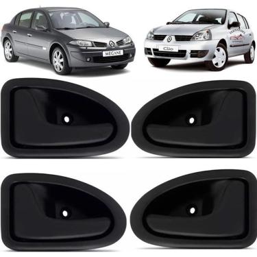 Imagem de Kit 4 Maçanetas Interna Renault Clio Megane Scenic Symbol