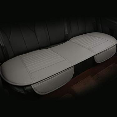 Imagem de Capas de assento traseiro de couro sintético universal EDEALYN Longas capas de assento automotivo capas de assento para assento de cadeira, capas de assento de assento para carro, capas de assento personalizadasEDEALYN cinza QJ-JJ0081-R-Gray