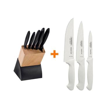 Imagem de Faqueiro Plenus 6Peças +Jogo Facas Premium 3Peças Tramontina