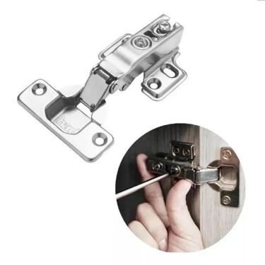 Imagem de Dobradiça S65 98 Reta Calço Slide On 4 Furos Hardt