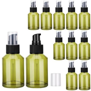 Imagem de Segbeauty 12 frascos de loção de viagem de vidro de 59 ml, recarregáveis, pequenos recipientes de viagem para cremes, mini frascos de loção vazios de 60 ml com dispensador de bomba, recipientes