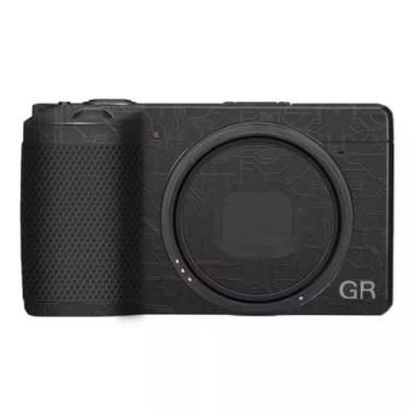 Imagem de Adesivo de câmera resistente ao desgaste GR 3 GR 3X Película protetora decalque de película protetora de precisão para Ricoh GR3 GR3X (Circuit Black)