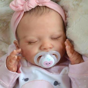 Imagem de Boneca Reborn Baby Doll BABESIDE Lifelike de 53,3 cm em vinil de corpo