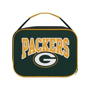 Imagem de FOCO Lancheira NFL unissex para adultos, oficialmente licenciada, cor do time, logotipo grande, futebol americano, fecho de zíper, 7L - Green Bay Packers