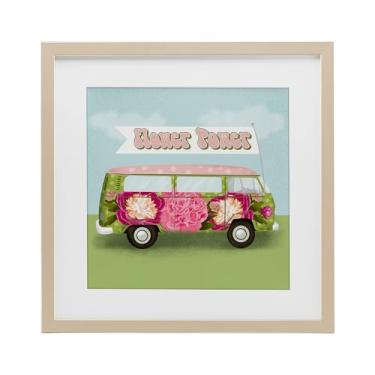 Imagem de Stupell Industries Impressão emoldurada Flower Power Peony Bus Birch Design sob vidro por Jilly Jack Designs, 13 x 13