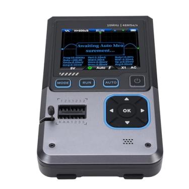 Imagem de Fafeicy 3 Em 1 Osciloscópio, Testador de Transistor 48mAs Taxa de Amostragem de 10MHz Osciloscópio de Mão de Largura de Banda para Uso Móvel