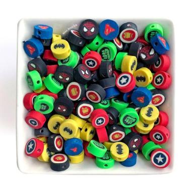 Imagem de Miçanga Infantil Super Heróis Montar Pulseiras Menino, 50 Pç - Meu Arc