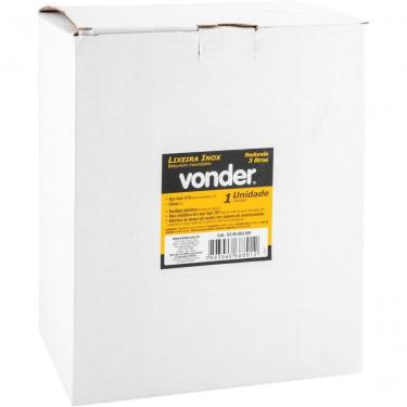 Imagem de Lixeira Redonda 3 Litros Inox Cinza Vonder