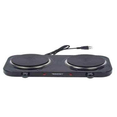 Imagem de Fogão Duas Bocas Elétrico Cooktop Portátil Mesa Fogareiro - BEST