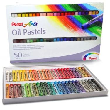 Imagem de Giz Oil Pastel Pentel Arts A Óleo 50 Cores Bastão Oleoso