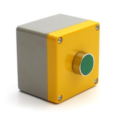 Imagem de Caixa de Sobrepor com Botão Saliente Verde 220V STRAHL