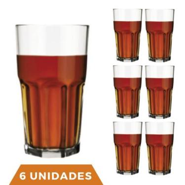 Imagem de 6 Copo Bristol Redondo Luxo Vidro Transparente 410ml Nadir - NADIR FIG