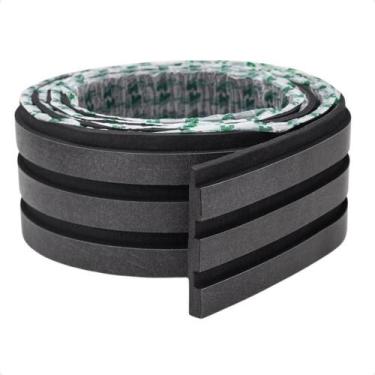 Imagem de Painel Ripado Laminado De Eva Autocolante Flexível Rolo 5mt Black Com 