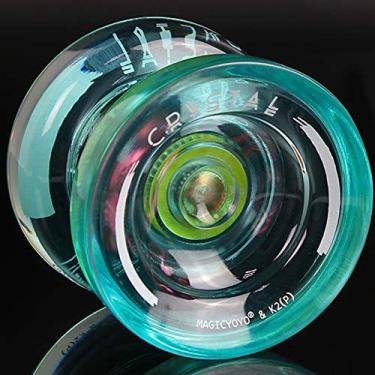Imagem de Magicyoyo Profissional K2 Cristal Verde Rolamento Concavo + 5 Cordas (