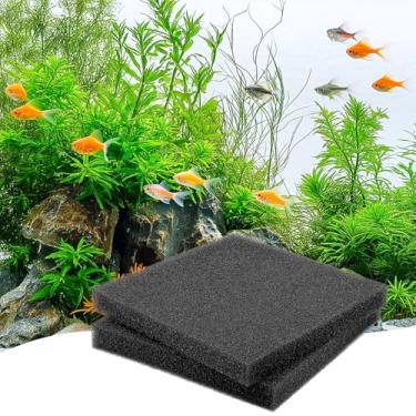 Imagem de hygger Almofada de filtro de esponja de aquário, esponjas de espuma de mídia de filtro premium, folha de espuma de célula aberta cortada no tamanho para aquário de peixes, M