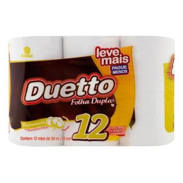 Imagem de Papel higienico Duetto folha dupla 30m 12 un