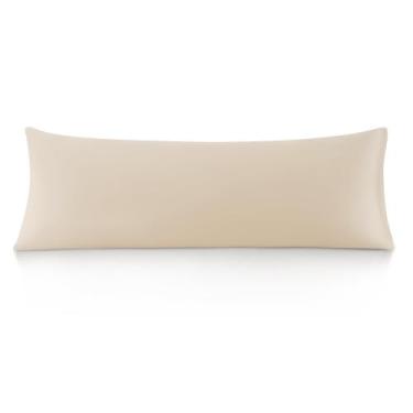 Imagem de Capa de almofada corporal Leeden 100% algodão 800TC 21x54cm bege